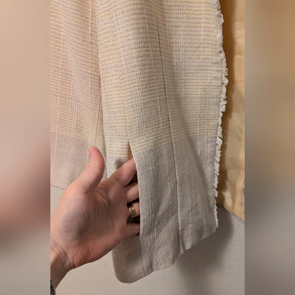 Alfred Dunner Butter Yellow Collarless Blazer - Picture 5 of 6